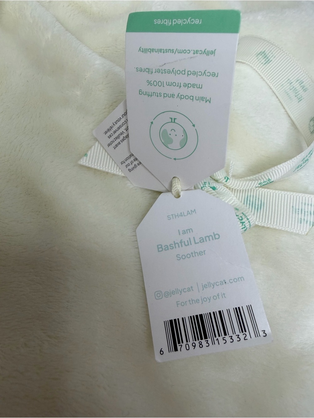 JellyCat Bashful Lamb Soother - NEW - Picture 4 of 5